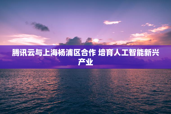 腾讯云与上海杨浦区合作 培育人工智能新兴产业
