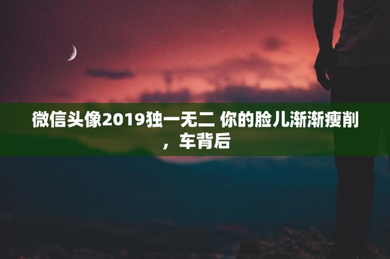 微信头像2019独一无二 你的脸儿渐渐瘦削，车背后