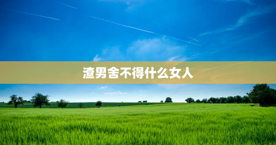 渣男舍不得什么女人