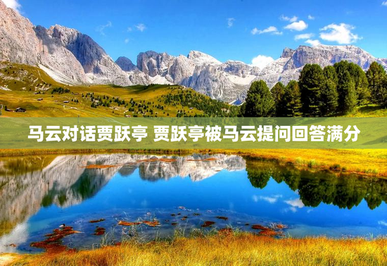 马云对话贾跃亭 贾跃亭被马云提问回答满分