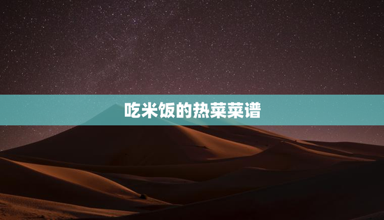 吃米饭的热菜菜谱