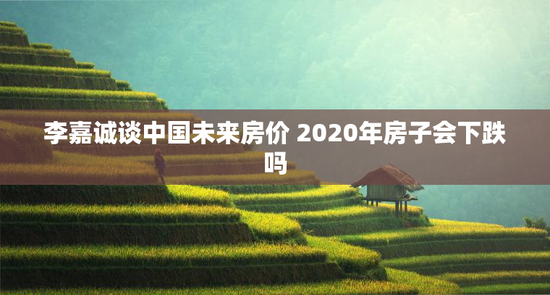 李嘉诚谈中国未来房价 2020年房子会下跌吗