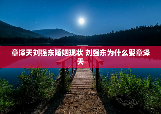 章泽天刘强东婚姻现状 刘强东为什么娶章泽天