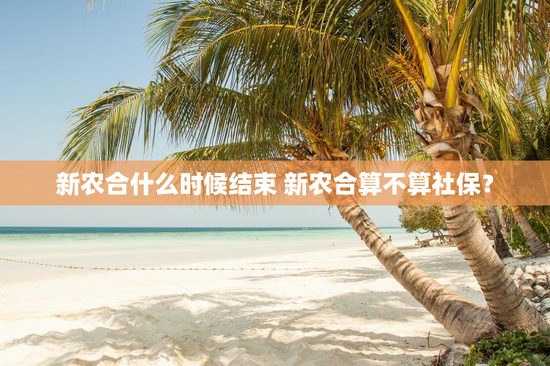 新农合什么时候结束 新农合算不算社保？