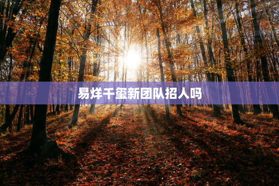 易烊千玺新团队招人吗