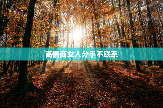 高情商女人分手不联系