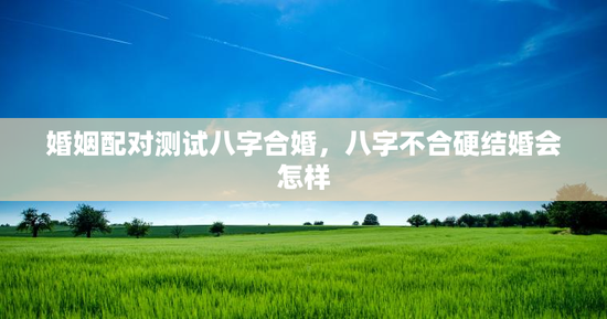 婚姻配对测试八字合婚，八字不合硬结婚会怎样
