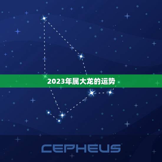 2023年属大龙的运势