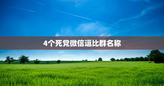4个死党微信逗比群名称