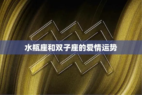 水瓶座和双子座的爱情运势(星座配对大揭秘)