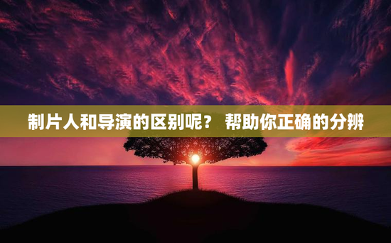 制片人和导演的区别呢？ 帮助你正确的分辨
