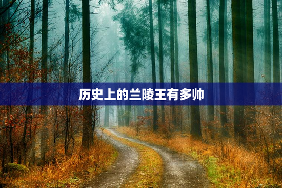 历史上的兰陵王有多帅