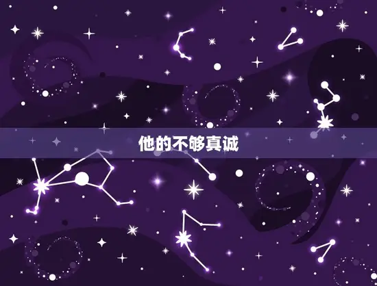 他的不够真诚