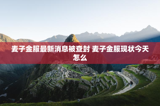 麦子金服最新消息被查封 麦子金服现状今天怎么