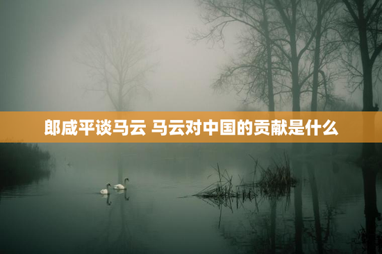 郎咸平谈马云 马云对中国的贡献是什么