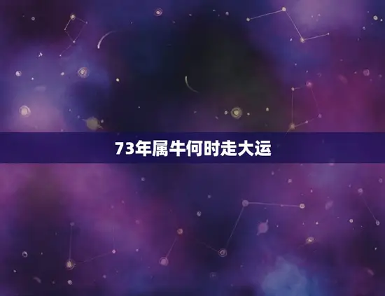 73年属牛何时走大运