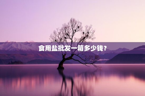 食用盐批发一箱多少钱？