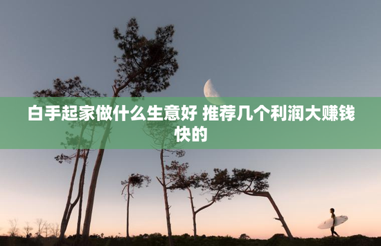 白手起家做什么生意好 推荐几个利润大赚钱快的