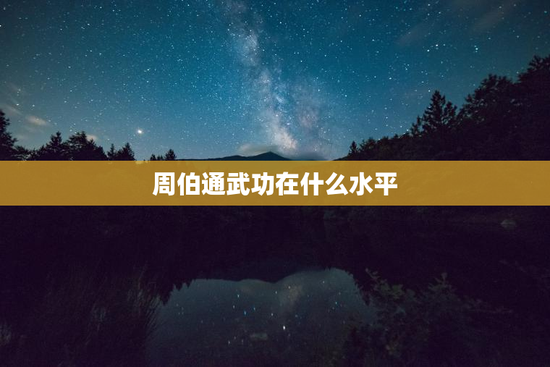 周伯通武功在什么水平