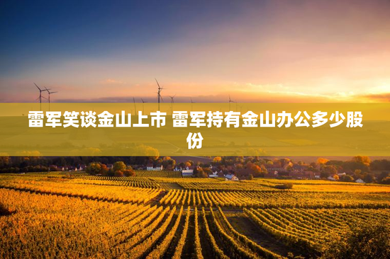 雷军笑谈金山上市 雷军持有金山办公多少股份