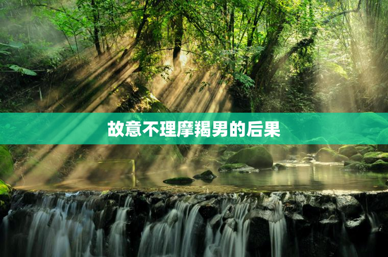 故意不理摩羯男的后果