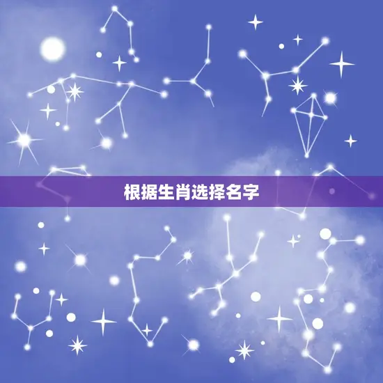 根据生肖选择名字