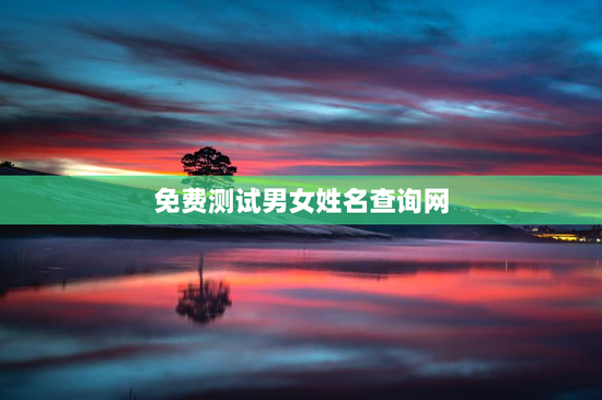 免费测试男女姓名查询网，免费测试男女名字的