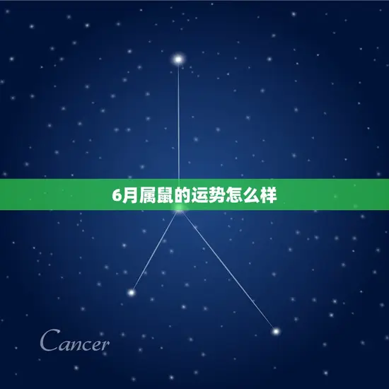 6月属鼠的运势怎么样