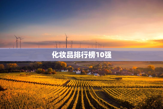 化妆品排行榜10强