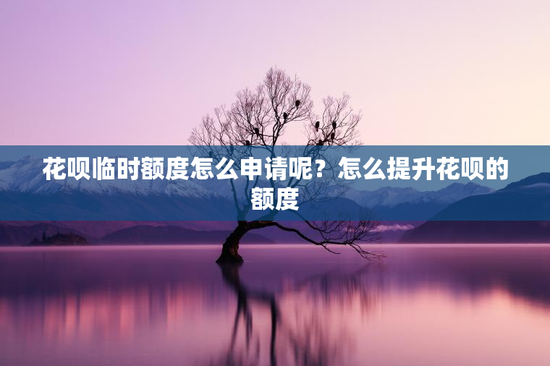 花呗临时额度怎么申请呢？怎么提升花呗的额度