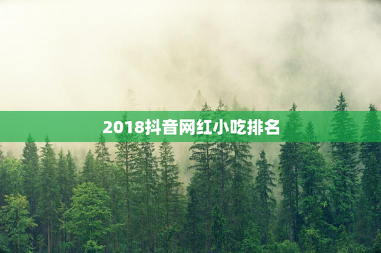 2018抖音网红小吃排名