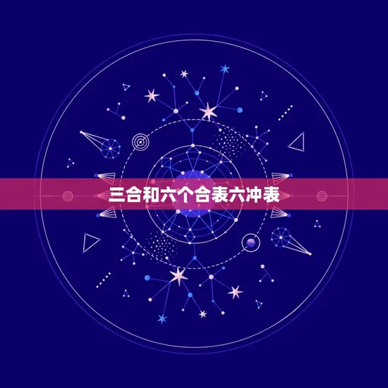 三合和六个合表六冲表