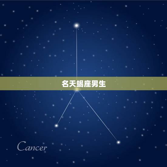 名天蝎座男生