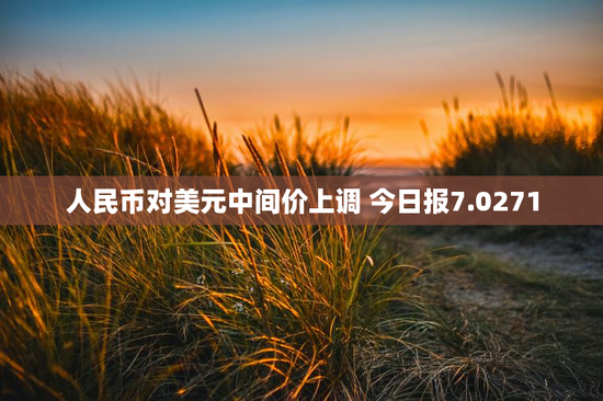 人民币对美元中间价上调 今日报7.0271