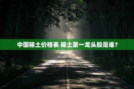 中国稀土价格表 稀土第一龙头股是谁？