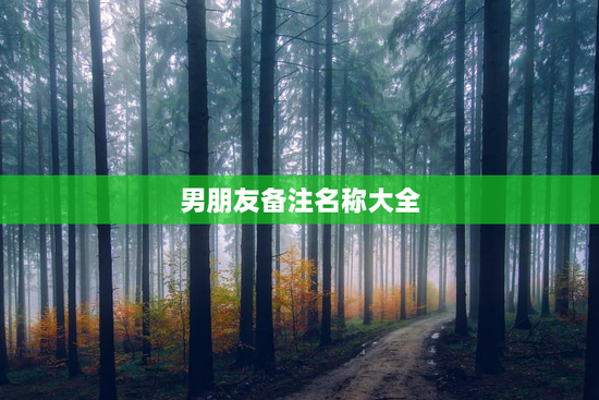 男朋友备注名称大全