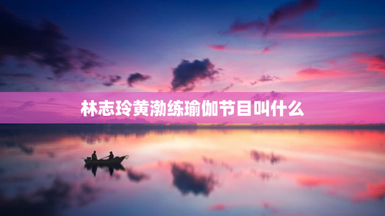 林志玲黄渤练瑜伽节目叫什么