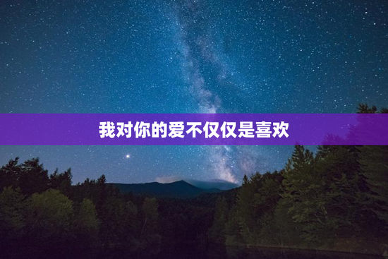 我对你的爱不仅仅是喜欢