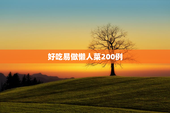 好吃易做懒人菜200例