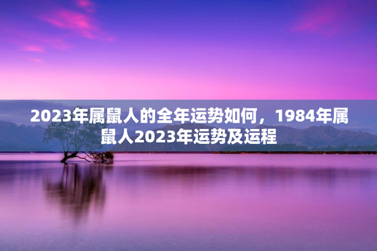 2023年属鼠人的全年运势如何，1984年属鼠人2023年运势及运程