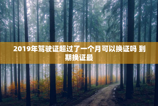 2019年驾驶证超过了一个月可以换证吗 到期换证最
