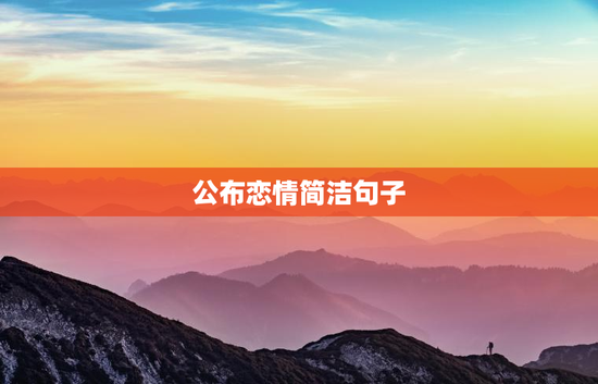 公布恋情简洁句子