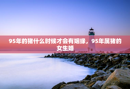 95年的猪什么时候才会有姻缘，95年属猪的女生婚