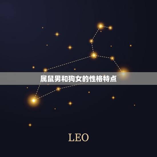 属鼠男和狗女的性格特点