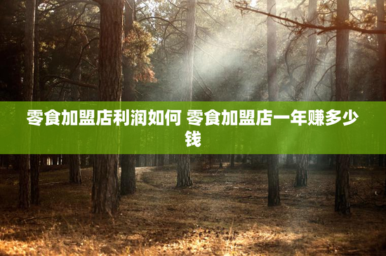 零食加盟店利润如何 零食加盟店一年赚多少钱