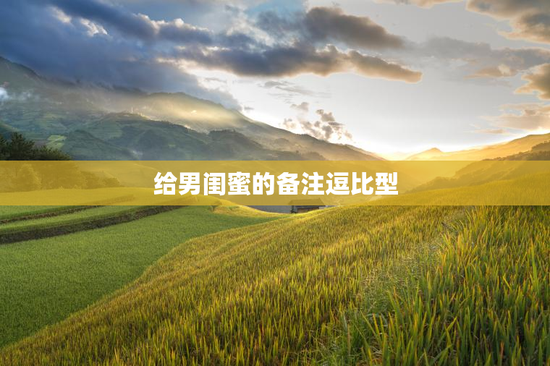 给男闺蜜的备注逗比型