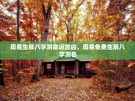 周易生辰八字测命运吉凶，周易免费生辰八字测名