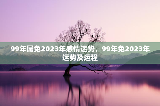 99年属兔2023年感情运势，99年兔2023年运势及运程