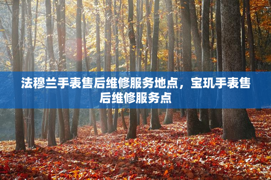 法穆兰手表售后维修服务地点，宝玑手表售后维修服务点