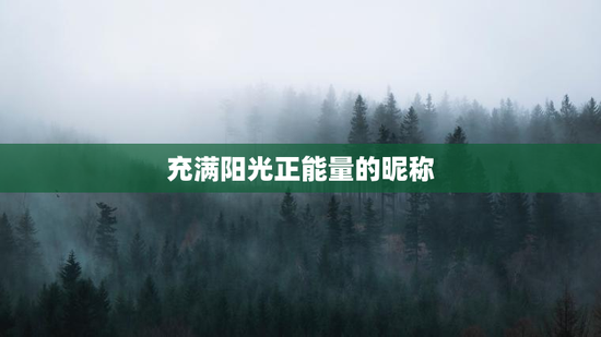 充满阳光正能量的昵称